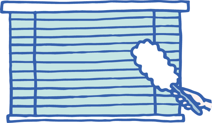 ホコリを掃除しやすいブラインドに！